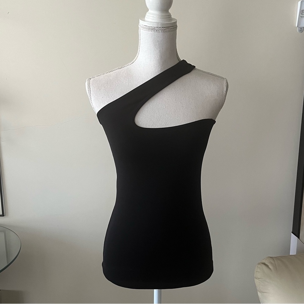 Helmut Lang Black Seamless Jersey Cutout Tank Top Size Medium/Large NWT - Picture 10 of 15
